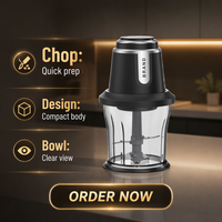 Hachoir Électrique Multi-Pro Mini, Moteur en Cuivre Pur, Capacité 0,7L, Silencieux, Portable pour Cuisine, Restaurant, Usage Domestique, Broyeur à Viande