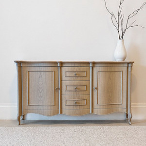 Buffet en bois massif de style américain rétro avec 3 tiroirs pour <span class=keywords><strong>petit</strong></span> appartement, salon, entrée, armoire murale de rangement - Product Image 5