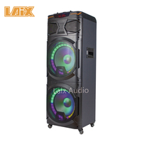 Caja de Sonido para DJ de 12 Pulgadas con Luces Láser, Altavoz con Amplificador Incorporado, Carro para DJ, Sistema de Sonido Activo de 12 Pulgadas