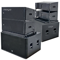 Système de sonorisation professionnel personnalisé puissant à double haut-parleur de 12 pouces, 2 voies, passif, type Line Array, et haut-parleurs actifs double 12 pouces de type Line Array