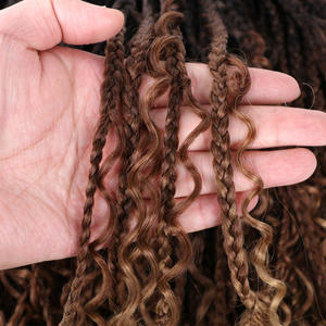 Offerta Speciale: Extension per <span class=keywords><strong>Capelli</strong></span> Sintetici Stile Boho Box Braids 20 Pollici 3X, Stile Dea Bohémien per Donne (Confezione Inclusa) - Product Image 4