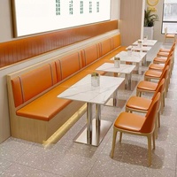 Tables et chaises de restaurant en bois massif durable, ensemble de meubles de restaurant, ensemble de restaurant, banquette de restaurant