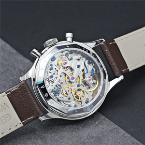 Montre mécanique chronographe d'aviation rétro de luxe en acier inoxydable, modèle Seagull St1901, pour homme, en stock, livraison gratuite, en vente - Product Image 5