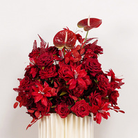 Arrangement floral artificiel en soie pour événements et mariages, idéal pour les centres de table, les décorations de fête et les accessoires photo – Vente en gros directe usine