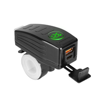 Chargeurs double port 12V PD+QC3.0 à charge rapide, adaptateur USB pour automobile et moto avec surveillance de la tension