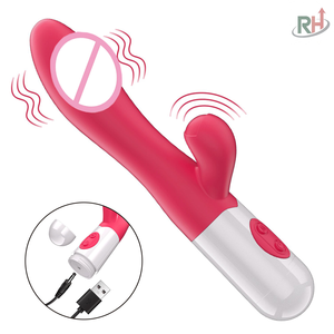 Vibrador de Conejo de Doble Extremo de 20 Velocidades, Juguete Sexual para Adultos al por Mayor, Dildo con Frecuencia Variable, Simulación de Punto G, <span class=keywords><strong>Masturbador</strong></span> Femenino - Product Image 1