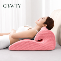 Oreiller en mousse à mémoire de forme pour couple avec housse lavable, oreiller ergonomique Kamasutra pour couple, pour dormir et lire