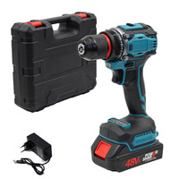 Perceuse sans fil portable 21V, marteau perforateur électrique multifonctionnel sans balais, ensemble d'outils électriques au lithium