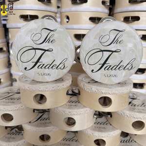 กลองแทมบูรีนขนาดเล็ก 4 นิ้ว สำหรับงานแต่งงาน กลองมือขนาดเล็ก 4 นิ้ว ของเล่นกลองสำหรับเด็ก ราคาสำหรับเด็ก กลองแทมบูรีนสำหรับโบสถ์ - Product Image 1