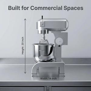 Amasadora de Acero Inoxidable Comercial de Sobremesa, 3 Velocidades, de Alta Resistencia, para Panadería Industrial, Máquina para Amasar y Mezclar <span class=keywords><strong>Pan</strong></span> - Product Image 4