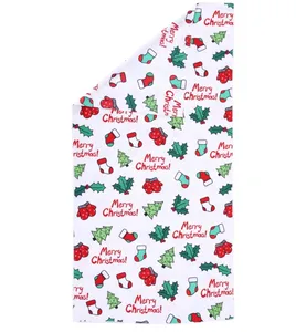 full printing customized design Christmas Trees microfiber Tea Towels Christmas Kitchen Towels