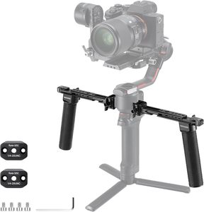 NEEWER Poignée double compatible avec les stabilisateurs RS4, RS4 <span class=keywords><strong>Pro</strong></span>, RS3, RS3 <span class=keywords><strong>Pro</strong></span>, RS2, RSC2, <span class=keywords><strong>Ronin</strong></span> S, <span class=keywords><strong>SC</strong></span>, Kit double poignée avec 2 mini NATO - Product Image 1