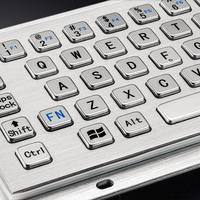 Clavier industriel DAVO LIN robuste, étanche IP65, anti-vandalisme, pour machine CNC, en acier inoxydable, interface USB/PS2, avec certification CE