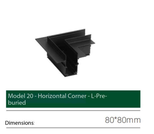 Model 20 Horizontal Corner  L Pre-Installed