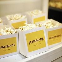 Seau à pop-corn imprimé personnalisé écologique Boîte de gobelets d'aliments à emporter Seau à pop-corn pour croustilles
