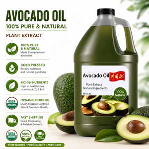 Olio di Avocado Puro Naturale Certificato COA per Viso, Capelli, Cura della Pelle e Cucina Gourmet - Prezzo all'Ingrosso, Estratti Vegetali Naturali - Product Image 1