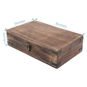 Cajas decorativas de madera tallada, caja de embalaje de regalo Vintage - Product Image 2
