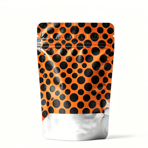 Custom Printed 100% <b>Compostable</b> Kraft Paper Packaging Pouch Biodegradable Zip Lock Flat <b>Bags</b> for Chewing Gum Pizza Milk - Product Image 4