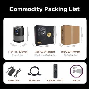<b>Mini</b> Laser Projector for Home With Built-in <b>Speakers</b> and Rechargeable Battery A3+ Portable Design Compact Size for Home - Product Image 2