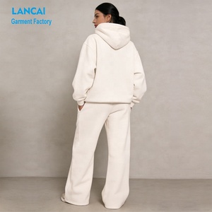 Conjunto de Chándal Unisex de Dos Piezas Personalizado con Sudadera Holgada y Pantalones Anchos a Juego para Uso Diario Informal - Product Image 2