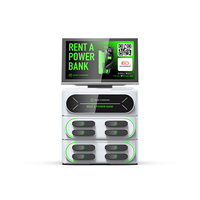 Mesin Vending Charger Power Bank 8 Slot Terintegrasi 4G, Dapat Ditumpuk, Pengisian Cepat, Stasiun Pengisian Daya Bersama 6000mah 60W LED