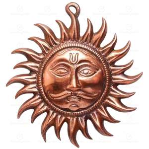 Arte Decorativo de Pared con Diseño de Sol en Cobre para la Positividad en el Hogar y la Oficina - Product Image 2