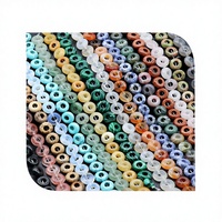 Perles en vrac en agate de cristal naturel, pierre semi-précieuse polie, forme cercle 5*10mm, trou 4mm, type abaque, pour bijoux DIY