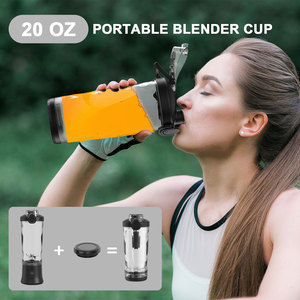 เครื่องปั่นส่วนตัวขนาด 600 มล. แบบพกพา ชาร์จผ่าน USB พร้อมไฟ LED สำหรับปั่นสมูทตี้ที่บ้านหรือกลางแจ้ง - Product Image 3