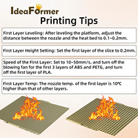 Plaque chauffante en acier nid d'abeille et pied-de-poule double face Ideaformer 257x257mm (10.12x10.12in) 260g pour imprimante 3D Bambu Lab X1/P1