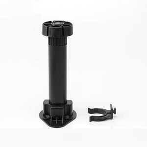 Pieds de meubles en plastique noir de 100 mm, accessoires pour armoires, tables, pieds de nivellement, supports de canapé, maison, bureau, installation facile - Product Image 5