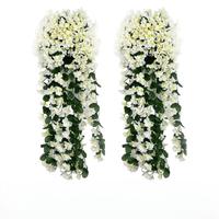 Bunga Anggrek Artificial Real Touch Langsung dari Pabrik, Dekorasi Ruang Tamu, Hiasan Dinding, Tanaman Rambat Artificial Wisteria, Bunga Gantung