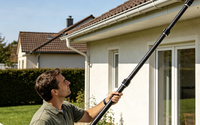 High Stiffness 3K HI-MOD Carbon Fiber Telescoping Camera Pole/Telescopic Camera Mast for Roof Inspection Construction Survey