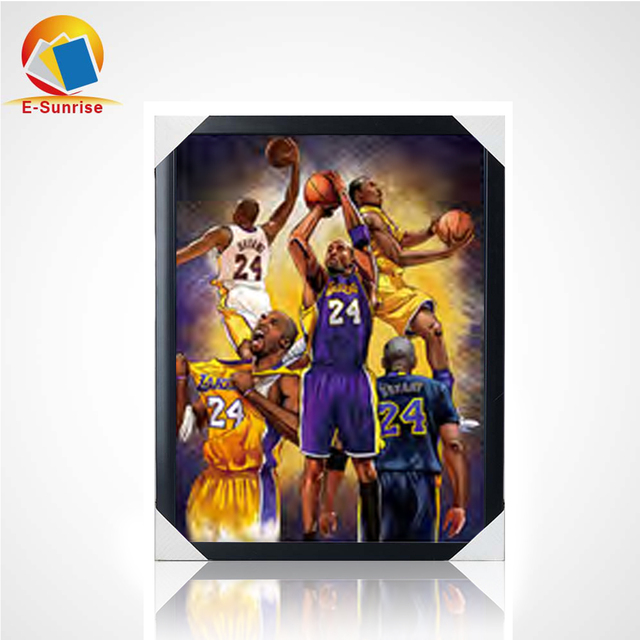Custom 3D Flip Effect Lenticular Anime Sport Design Photo Frame Handmade PET Material with Fruit Pattern and Feng Shui