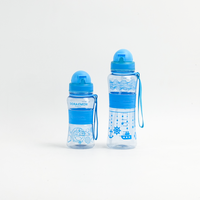 Bouteille d'eau portable réutilisable en plastique de haute qualité JWAY 350 ml pour enfants avec couvercle à paille et bec verseur, personnalisable avec logo, fabricant OEM/ODM