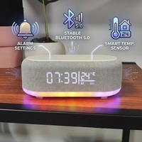 Multifunctionele luidsprekerwekker met RGB-nachtlampje, temperatuurweergave en draadloze muziek voor thuis en slaapkamer