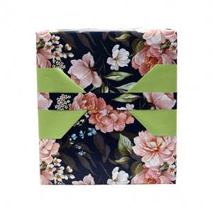 Fábrica al por mayor cumpleaños Volantine's Day rollo de papel de arte recubierto de silicona de doble cara 43cm X 3M papel de regalo para embalaje - Product Image 1