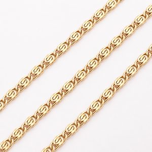 Cadena Cubana de Latón Chapado en Oro de 14K, Collar con Múltiples Anchos y Longitudes, Cadena Figaro para Hombre y Mujer - Product Image 2