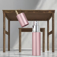 Flacons cosmétiques vides fantaisie pour emballages de soins de la peau, forme cylindrique, tailles de 10 ml avec pulvérisateur à pompe argenté, couleur noire