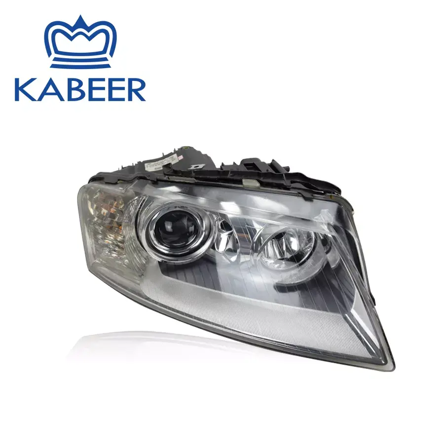 Second-hand original headlight for Audi 2009 A8 With HID and AFS version used Headlight with logo from old car