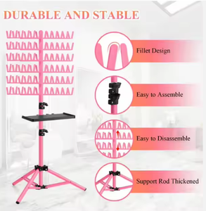 Estante de Pelo trenzado retráctil transfronterizo D, extensión de cabello Remy de grado, herramienta de pie para peluca y peinado de trenza sucia - Product Image 5