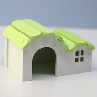 Regenbogen Farbe Haus Hamster Spielzeug Holz Hamster Haus Schlaf nest Hamster Zubehör