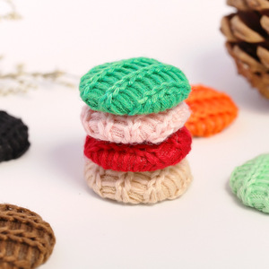 Boutons ronds en tissu tricoté à la main pour bijoux, accessoires de coiffure et vêtements DIY, origine Yiwu, automne 2023, forme circulaire, matériau textile - Product Image 1