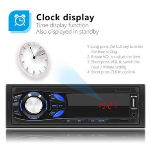 Reproductor multimedia MP3 multifuncional para coche, pantalla LED manos libres, MP3, TF, <span class=keywords><strong>U</strong></span> Disk, Radio FM, 1044 pulgadas, 12V, Veh - Product Image 4