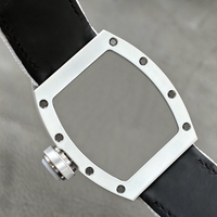 Montre de luxe pour homme en fibre de carbone blanche, cadran squelette transparent, mouvement à remontage manuel 5501, montre sport et affaires