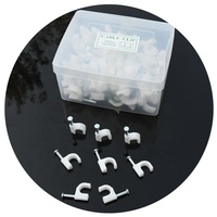 Clips de fixation pour câbles électriques en PE plat et durable, 9 mm