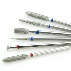 Đầu mài kim cương chuyên nghiệp 2.35mm, dùng để mài nhẹ nhàng - Bộ mũi khoan mạ điện số lượng lớn dùng cho móng và chăm sóc biểu bì - Product Image 1