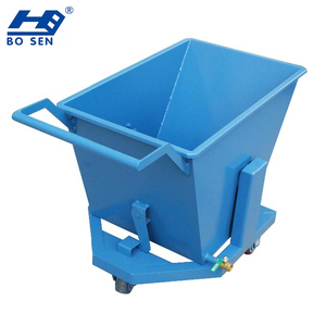 Nieuwe Stijl Donkerblauwe Industriële Heavy Duty Ijzeren Chip <span class=keywords><strong>Trolley</strong></span> Dump Omkeerbare Vuilniswagen Afval Seld Kantelen Bakken - Product Image 1