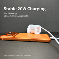 Chargeur rapide USB-C GaN II 20W, prise UK, adaptateur secteur PD compact, chargeur de téléphone portable à basse température pour iPhone, Android, tablette