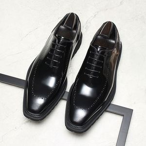 Nueva Llegada, Zapatos Derby Británicos de Alta Calidad, Zapatos Formales de Negocios con Plataforma a la Moda, Zapatos de Novio para Hombre - Product Image 3