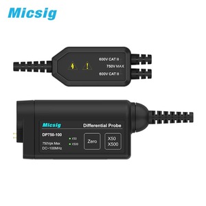 Nouveau kit de sonde différentielle haute tension Micsig DP750-100, 750V, 100MHz, pour oscilloscope, taux d'atténuation 50X/500X - Product Image 5
